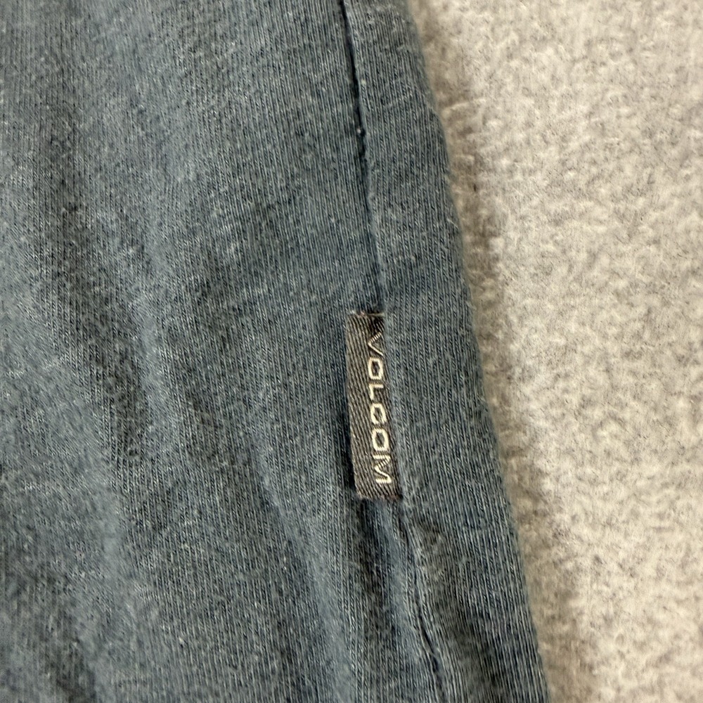 Volcom Men's Large Heather Blue Polo Shirt Short Sleeve Golf FLAW SEE DESCRIP - Picture 5 of 10